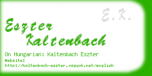 eszter kaltenbach business card